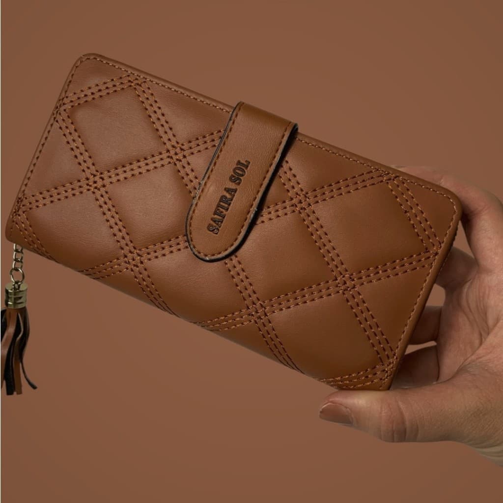 Carteira Feminina Luxo Safira — Elegância e Praticidade