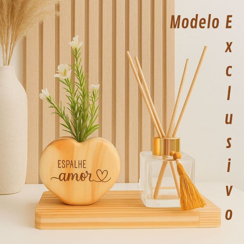 Kit Aromatizador Difusor de Ambiente Decoração Enfeite Sala Lavabo Escritório Flores Artificiais