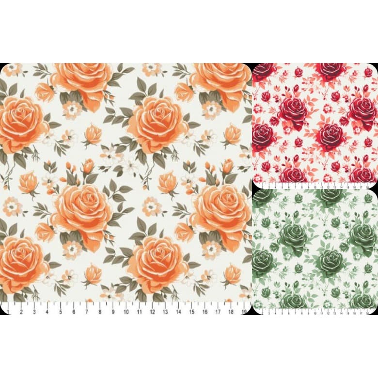 Estampado FLORAL NICE, Tecidos Caldeira TRICOLINE 100% ALGODÃO 50cm x 1,50m