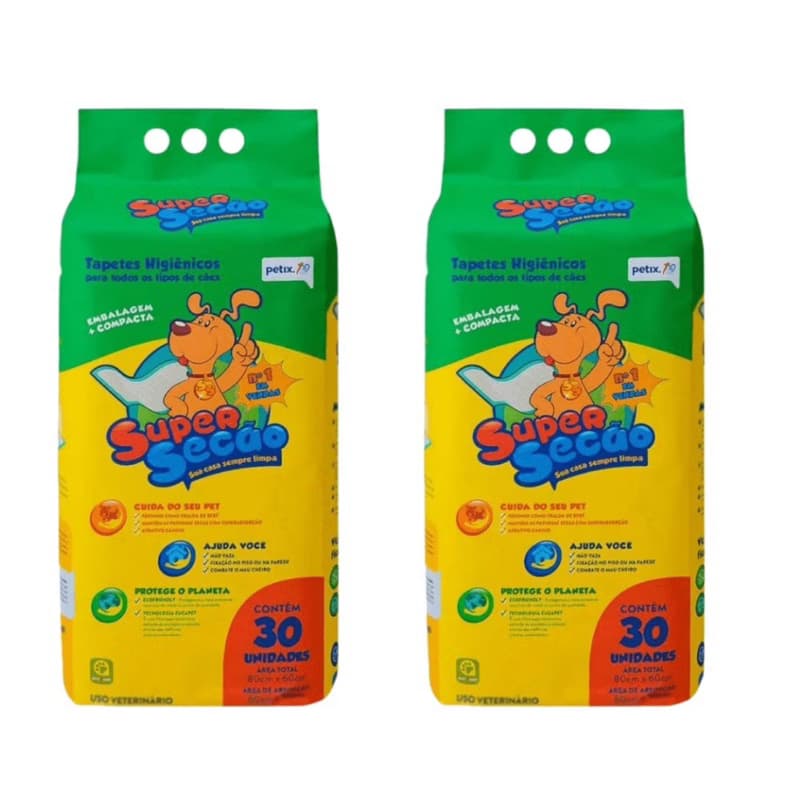 Tapete Higienico Para Caes Super Secão Petix 60um