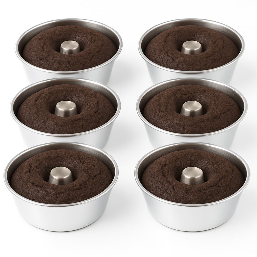 Kit 06 Formas Mini Para Pudim Bolo Vulcão N9 N10 N12 - Confeitaria Ayr Fraier Cozinha Assadeira