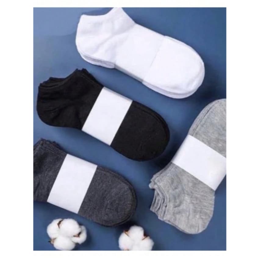 3 / 6 /12 Pares de Meias Infantil 3 à 12 anos Preto / Branco Cano Alto / Cano Curto