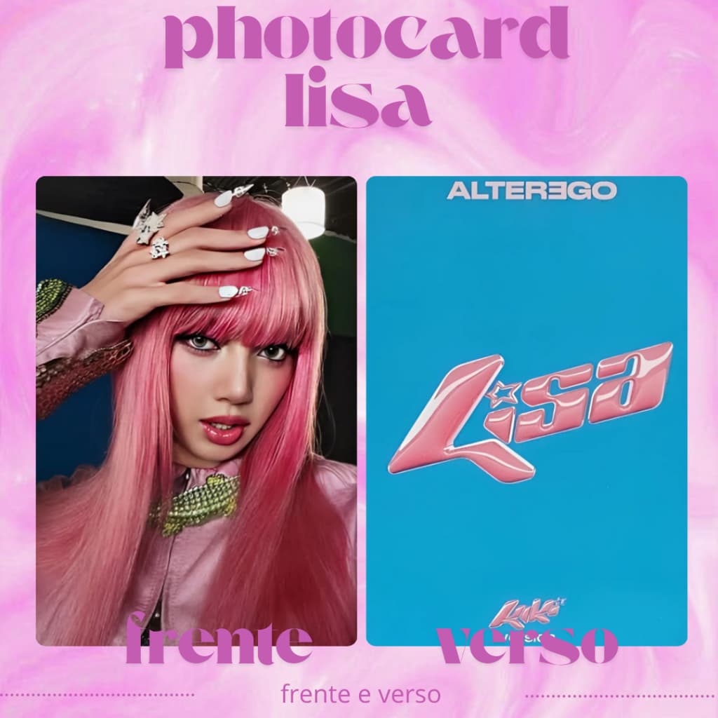 photocard fanmade blackpink lisa alterego rockstars lalisa frente e verso/apenas frente
