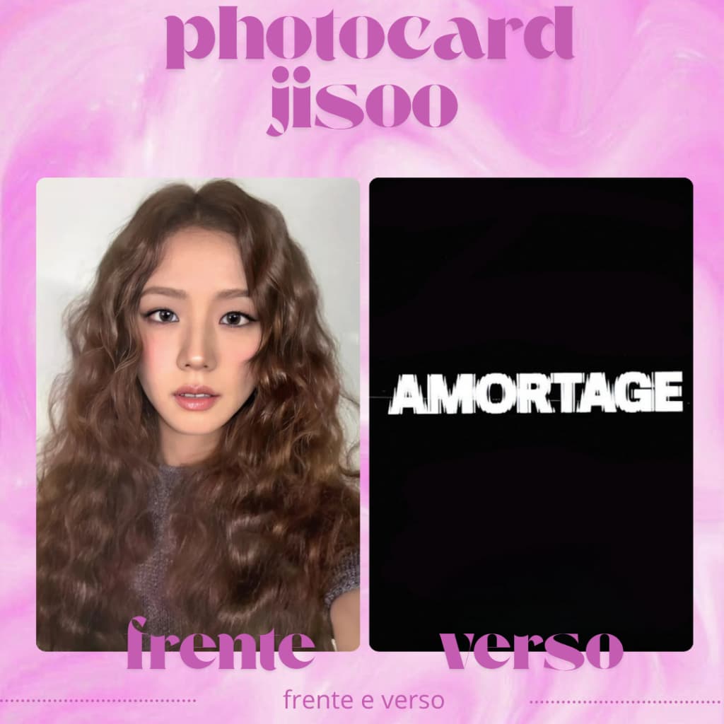 Photocard fanmade jisoo blackpink me amortage
