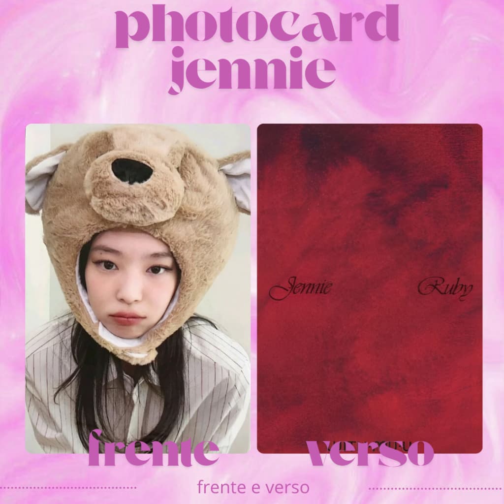 photocard fanmade jennie ruby blackpink album solo