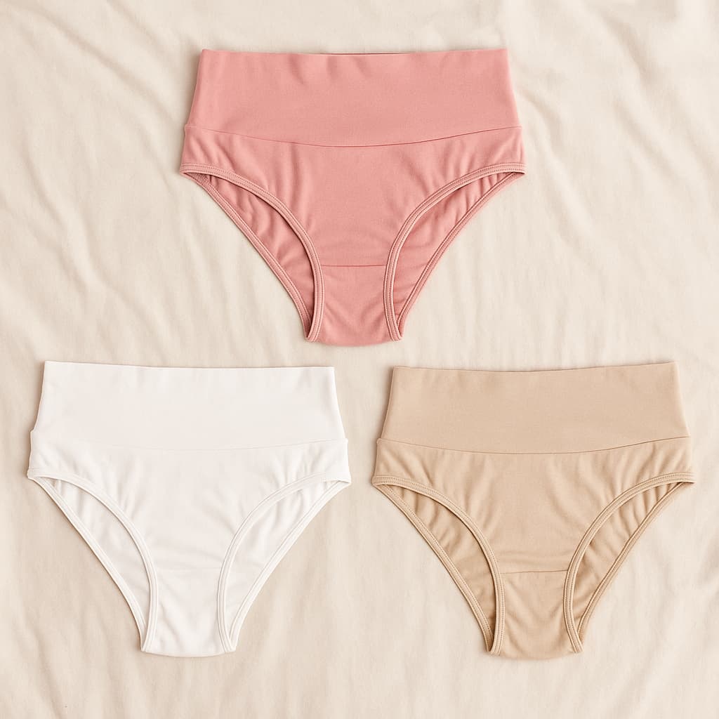 Kit 3 Calcinhas De Algodão Cós Alto Pós Parto – Cotton Premium, Confortáveis e Modeladoras