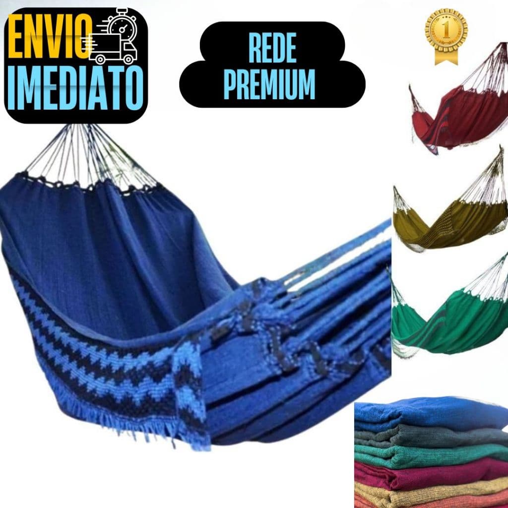 Rede Dormir Jeans Casal Ou Solteiro Reforçada Luxo Confortável Macia Descanso Elegante