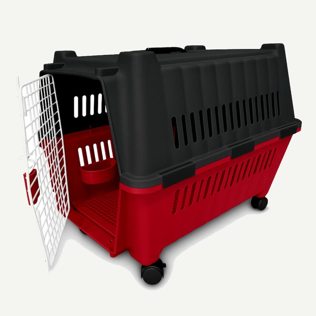 Caixa Transporte Avião Com Rodinha Porta Com Trava Segurança Para Cachorro Medio e Pequeno Porte