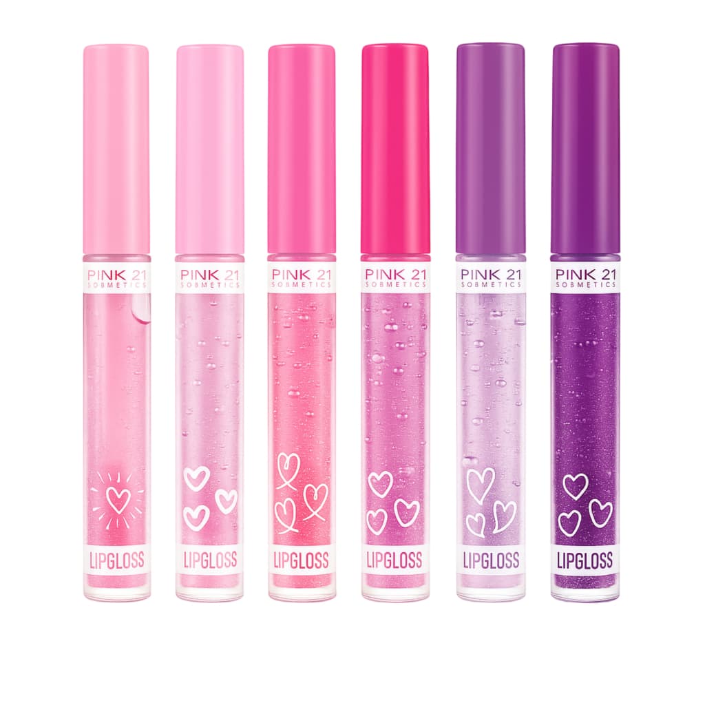 Lip Gloss Brilho Labial Glitter Pink 21 - Escolha o seu