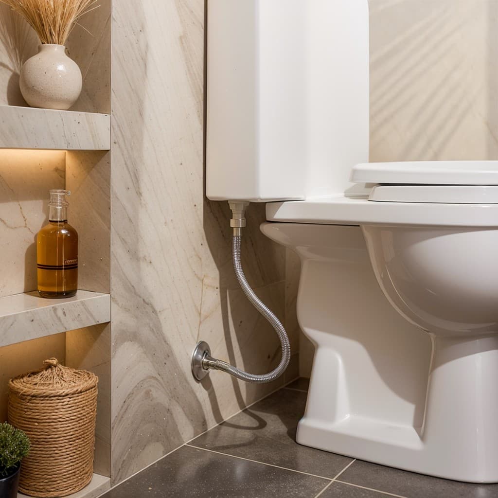 Kit 2 Engate Flexível Rabicho Aço Inox Macho x Fêmea 1/2" 60cm Alta Vazão Aquecedor Água Quente Fria