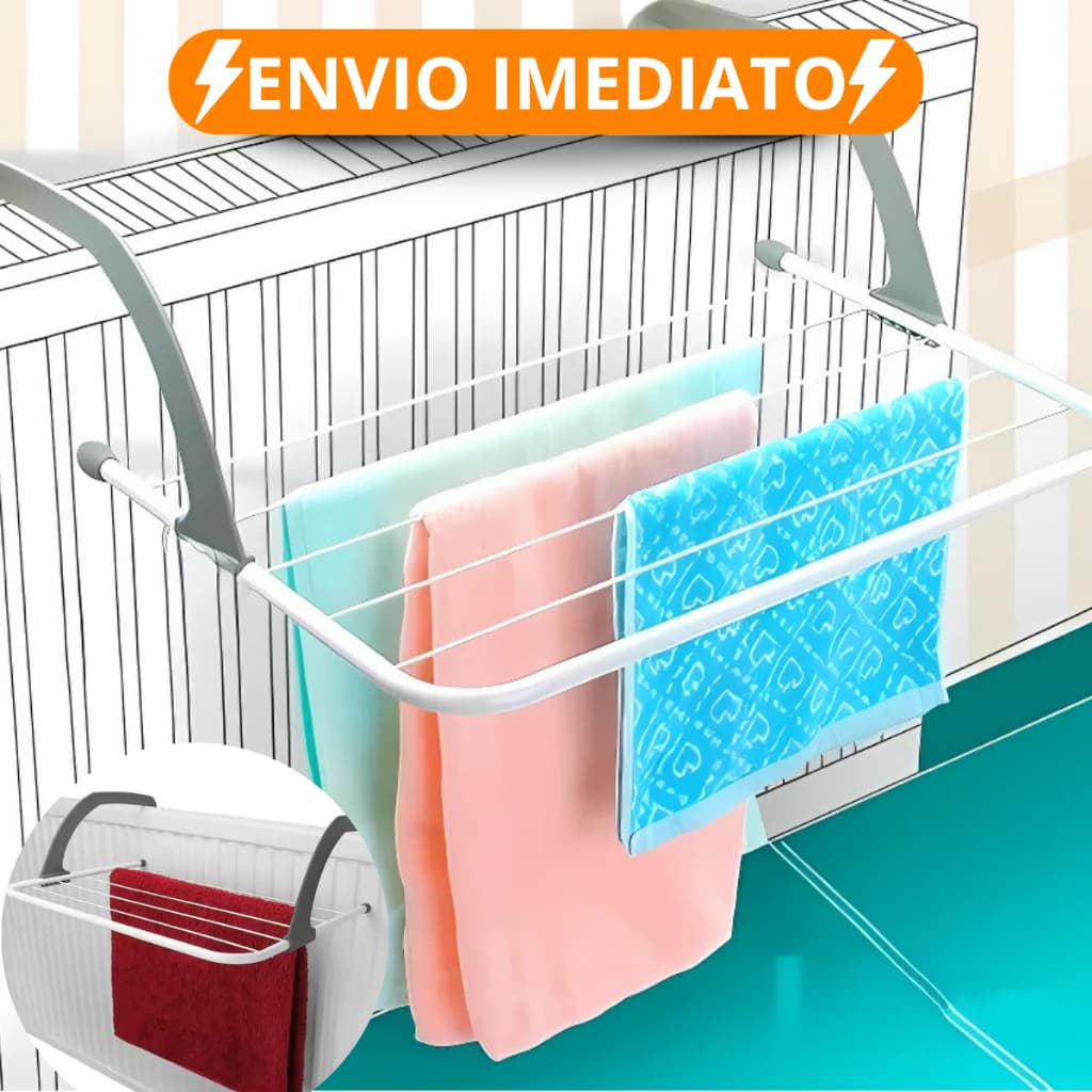 Varal Portátil Para Apartamento Secador De Roupas Prático e Retrátil Para Janela e Parede