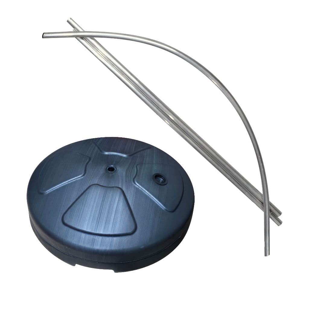 Kit Haste + Base Para Wind Banner Flyflag 2m -SEM TECIDO-