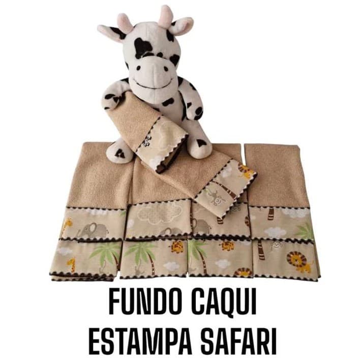 Kit com 6/10 toalhinhas de boca tecido felpudo extra macio para meninos e meninas