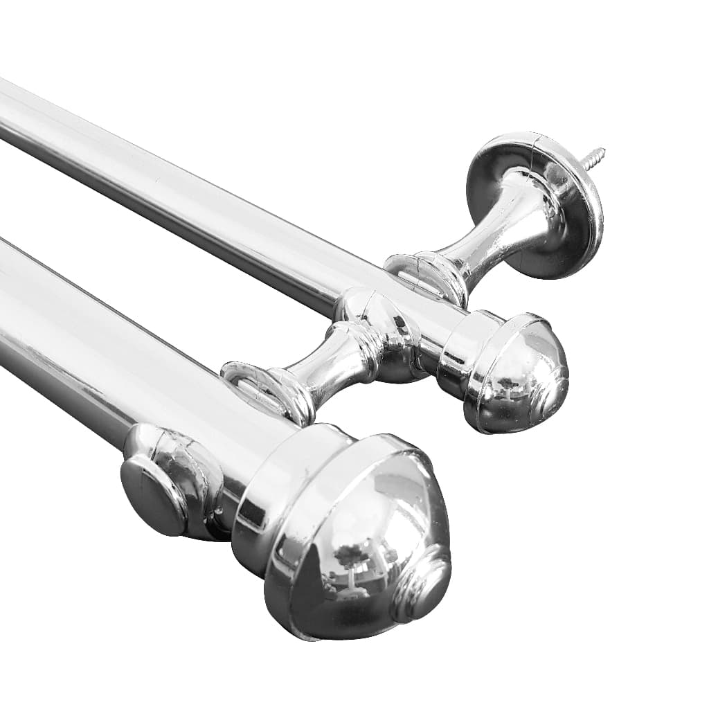 Varão de Cortina Grosso Duplo 28/19mm (Grosso/Fino) Metal Kit Completo Diversas Medidas Cores