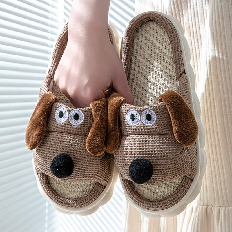 Pantufa Chinelo Femenino  Masculino  Confortável Premium  Cachorro 3D Antiderrapante Macia Super Presente Pra Familha
