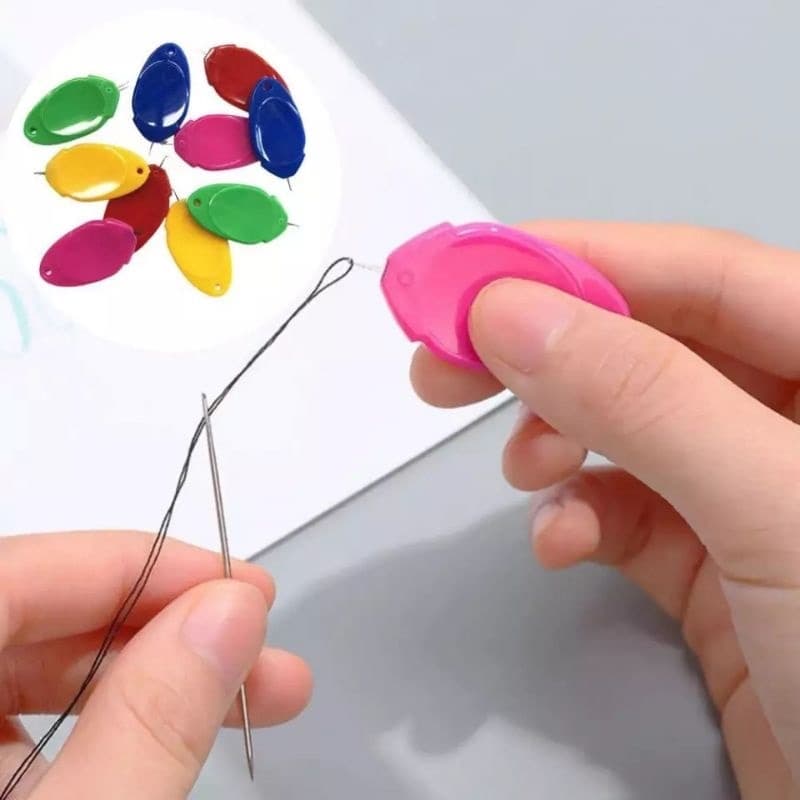 Kit 1/6/10 Passador Colocador de Linha em Agulha Alfinete