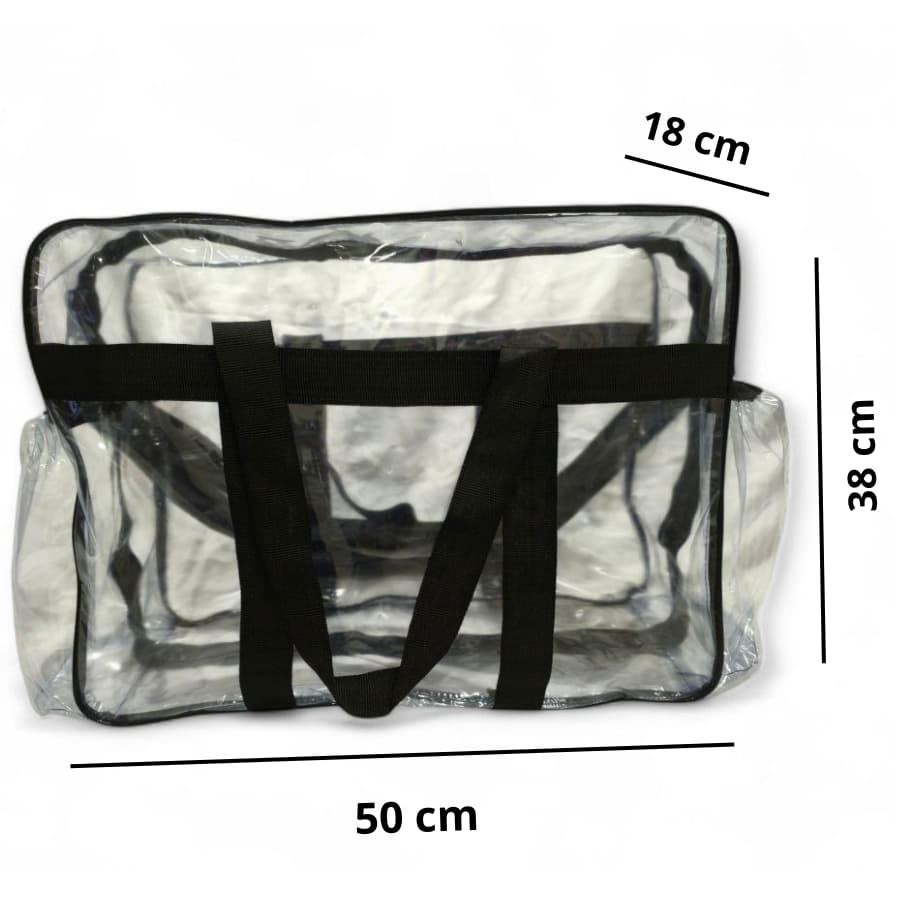 Sacola Bolsa Jumbo Transparente Multiuso/Presídio/praia