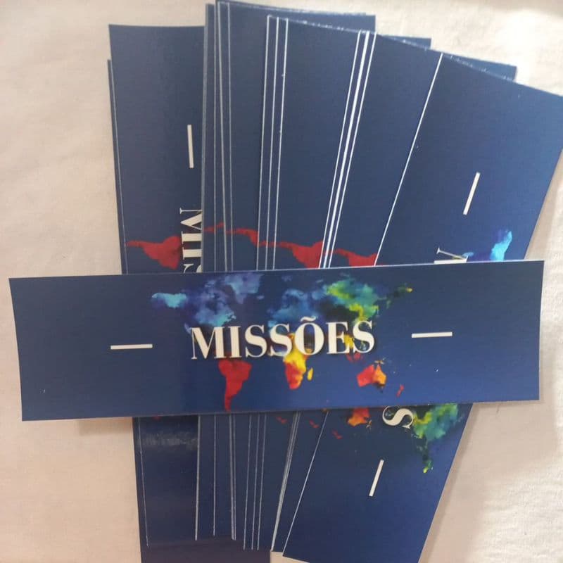 Marca Página missoes azul com 30und