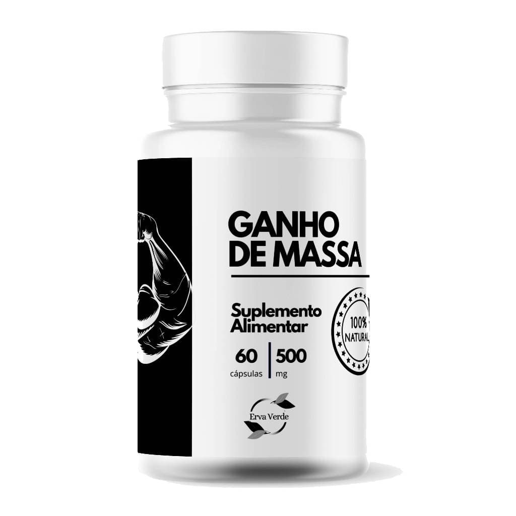 GANHO DE MASSA- 1 Frasco 60 Cápsulas 500Mg (Envio Rápido).