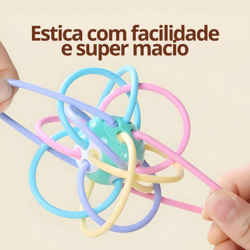 Bolinha  Silicone Manhanttan Mordedor Brinquedo Infantil Desenvolvimento Macio