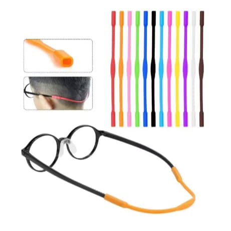 Cordão de Silicone para Óculos Infantil  – Suporte Confortável / Seguro / Colorido / Estiloso