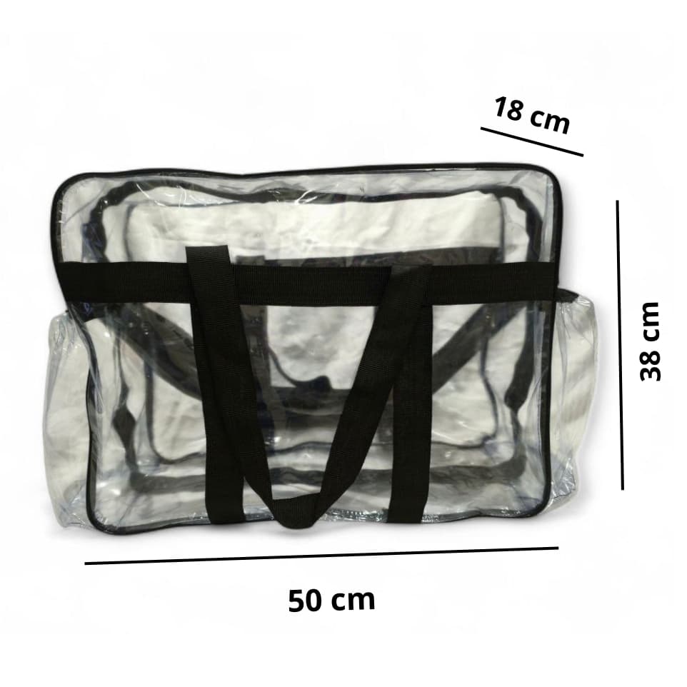 Sacola Bolsa Jumbo Transparente Multiuso/Presídio/praia