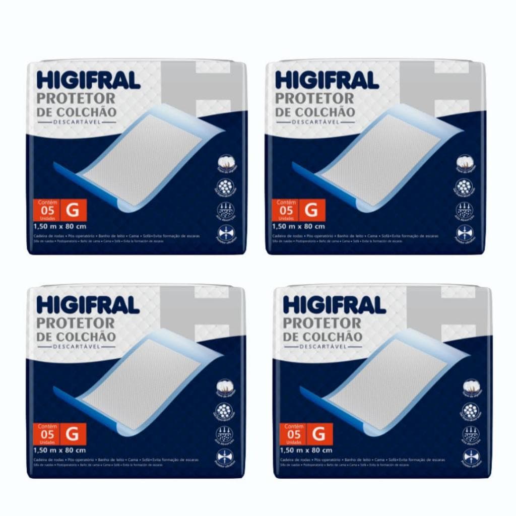 Kit Protetor de Colchão Descartável Higifral G-20 unidades