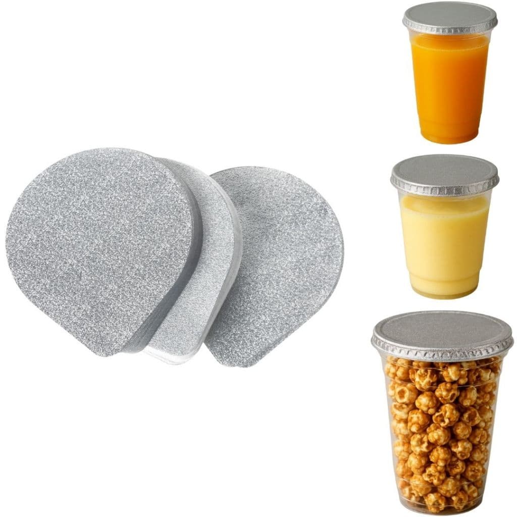 Selo de Alumínio 100mm 100 Unidades peças Lacre Laminados De Alimentos Para potes Copo Pead Aluminio