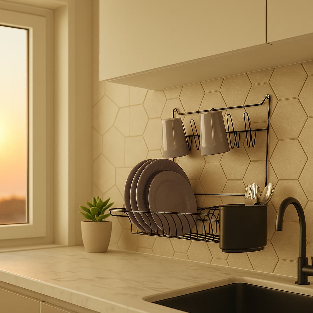 Escorredor Louça Suspenso Parede Dobrável Talheres Pratos Aramado Retrátil Com Parafuso Bucha