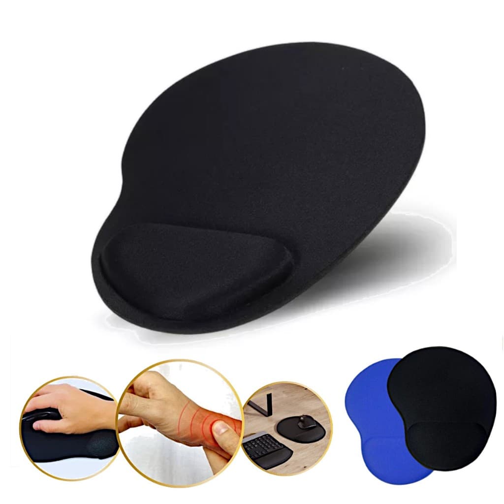 MousePad Ergonômico Apoio De Pulso Profissional Home Office Gamer Antiderrapante