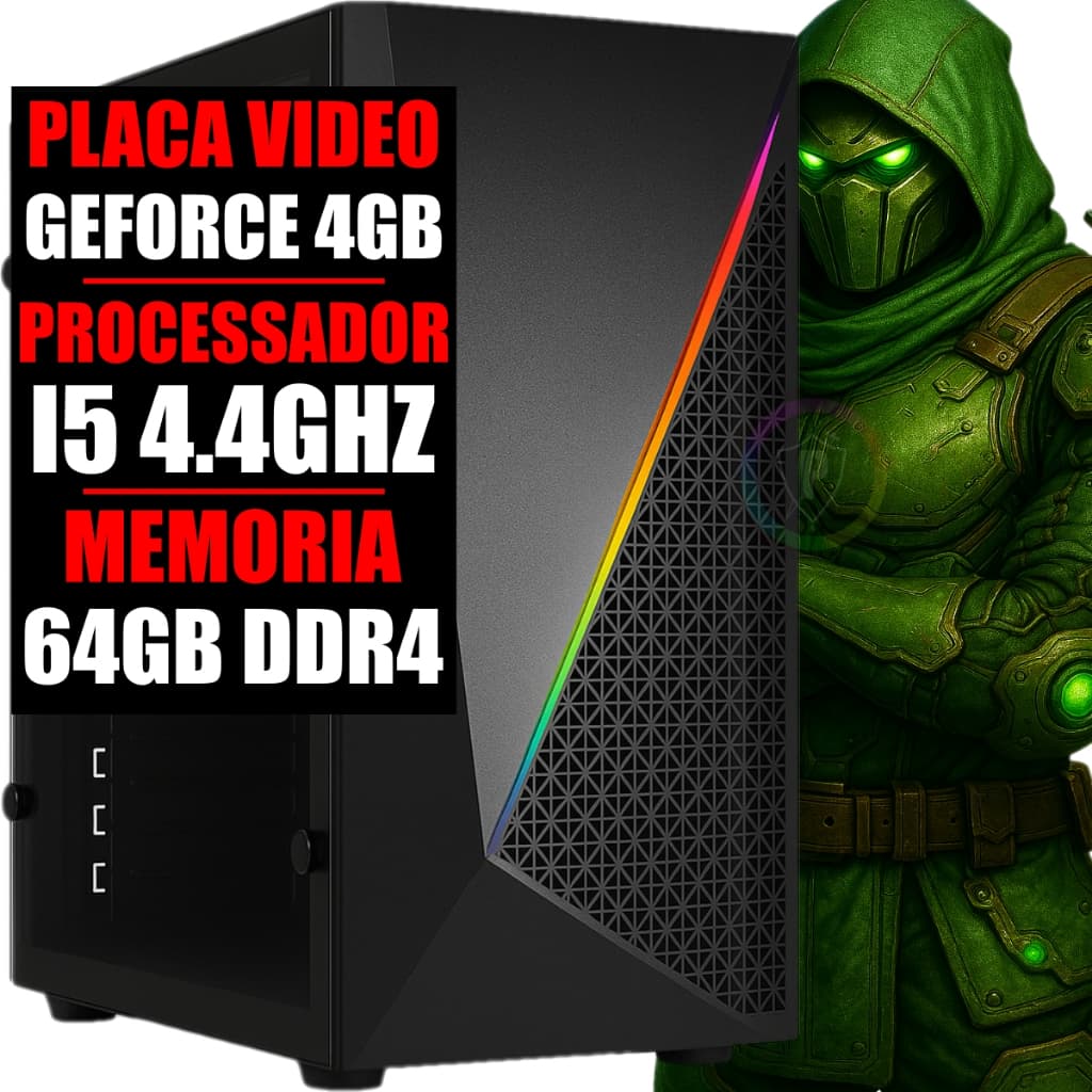 Pc Gamer I5 9 Geração / Placa Video Geforce 4gb / 64gb Ddr4 / Ssd 480gb