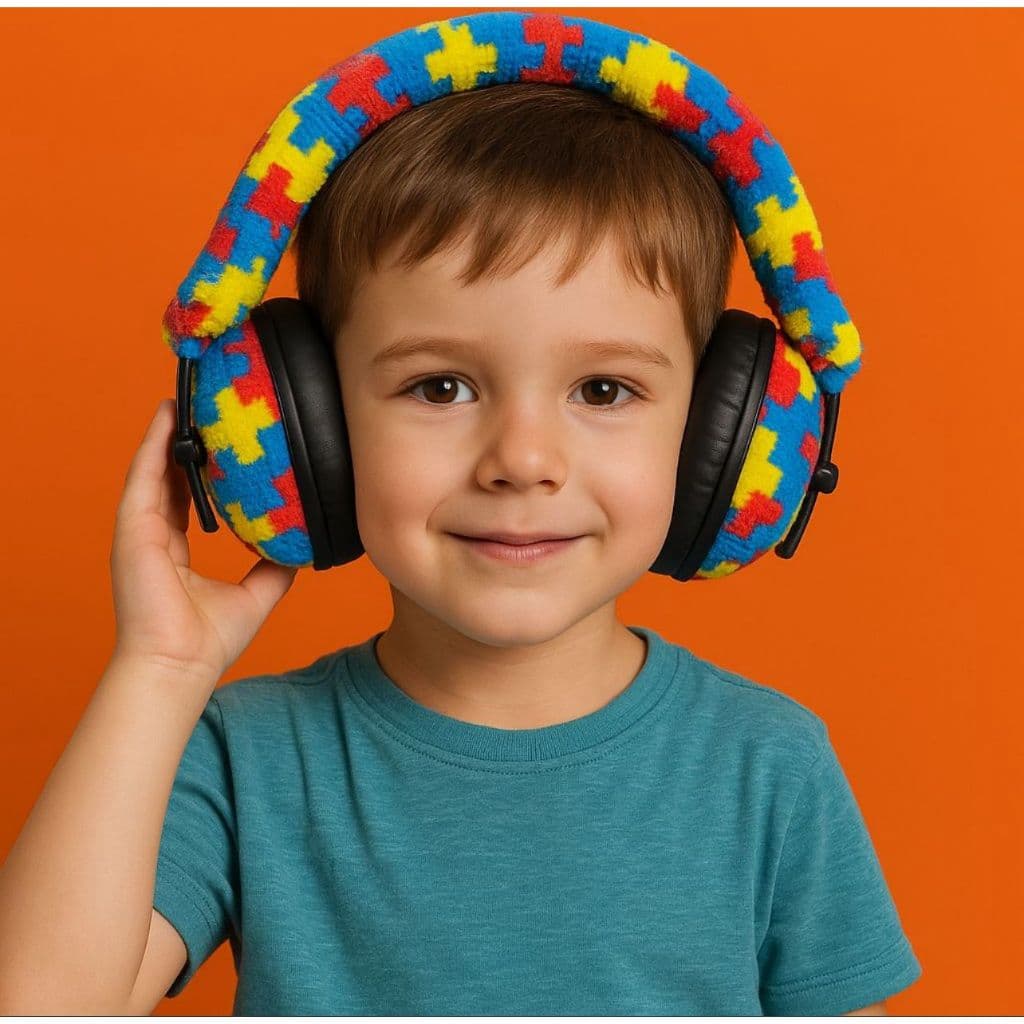 Abafador de Ruído Infantil Antirruído Para Crianças Autistas Protetor Auditivo Colorido Confortável