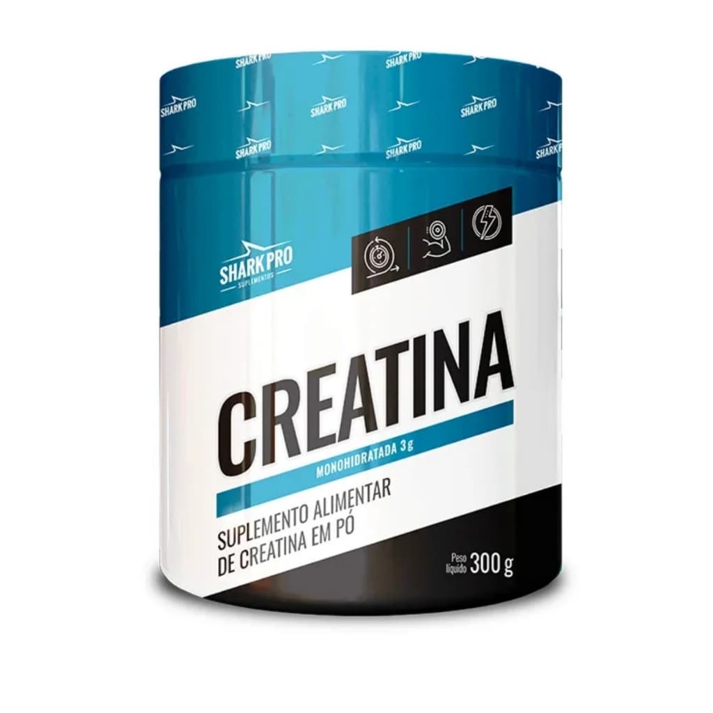 Creatina Monohidratada Pote 300g Shark Pro