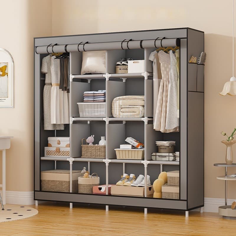 Guarda Roupa Dobrável Roupeiro Portátil Casal Solteiro