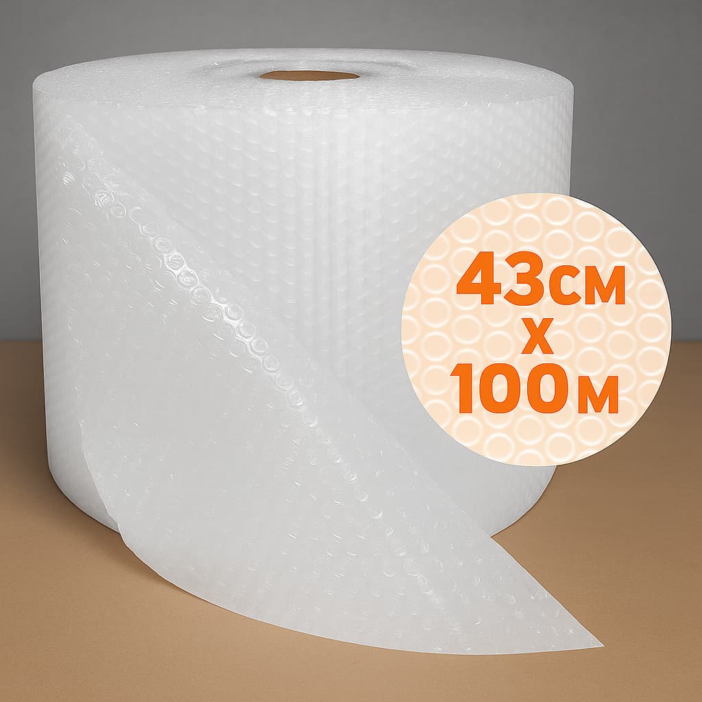 Plástico Bolha 43cm x 100m – Alta Proteção com 25 Micras | Embalagem Segura p/ E-commerce