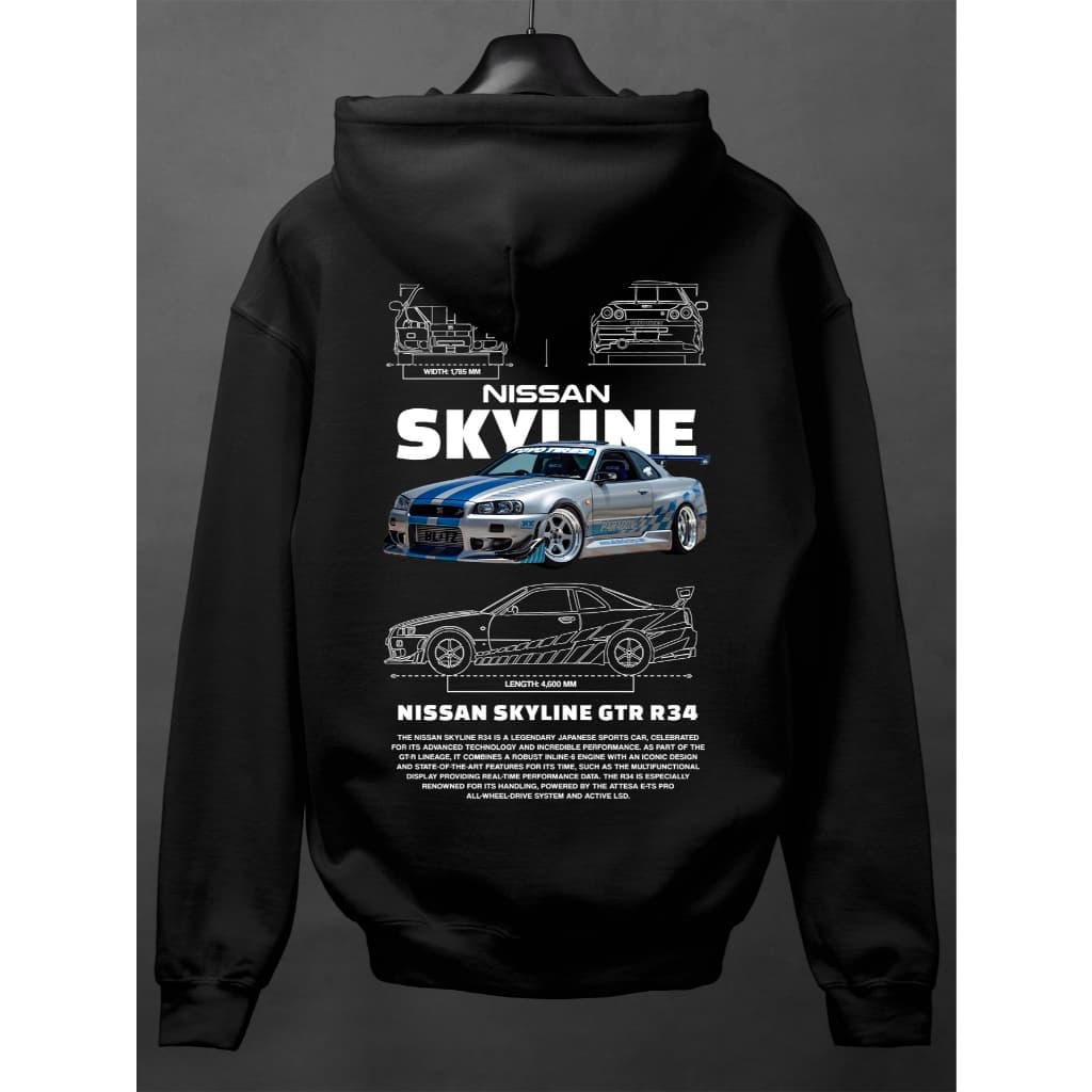 Moletom Exclusivo Skyline GT-R Brian O'Conner Velozes e Furiosos