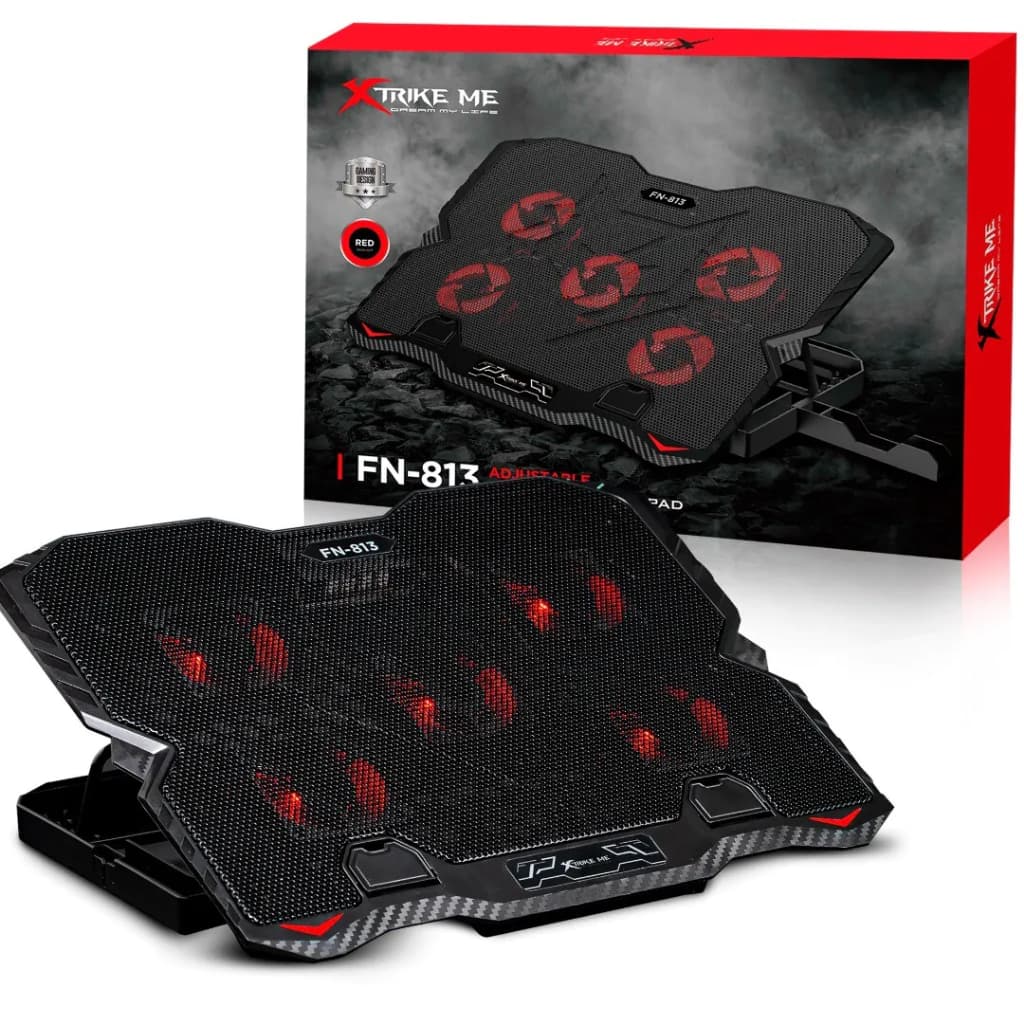 Suporte Cooler para Notebook Gamer com 5 Ventoinhas Potentes RGB
