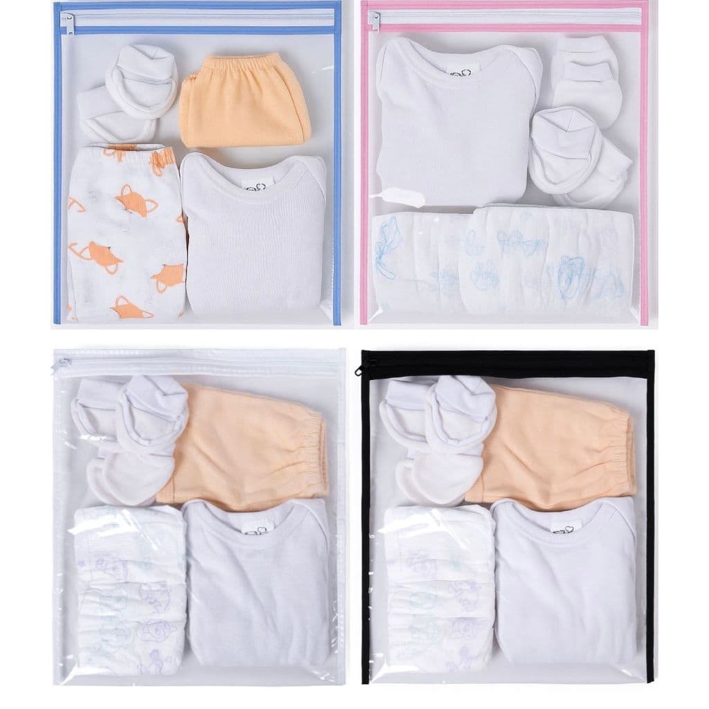 Kit 6 Saquinho Saco Maternidade Bebê Organizador Organizador Roupas Limpas E Sujas Escolas Creche