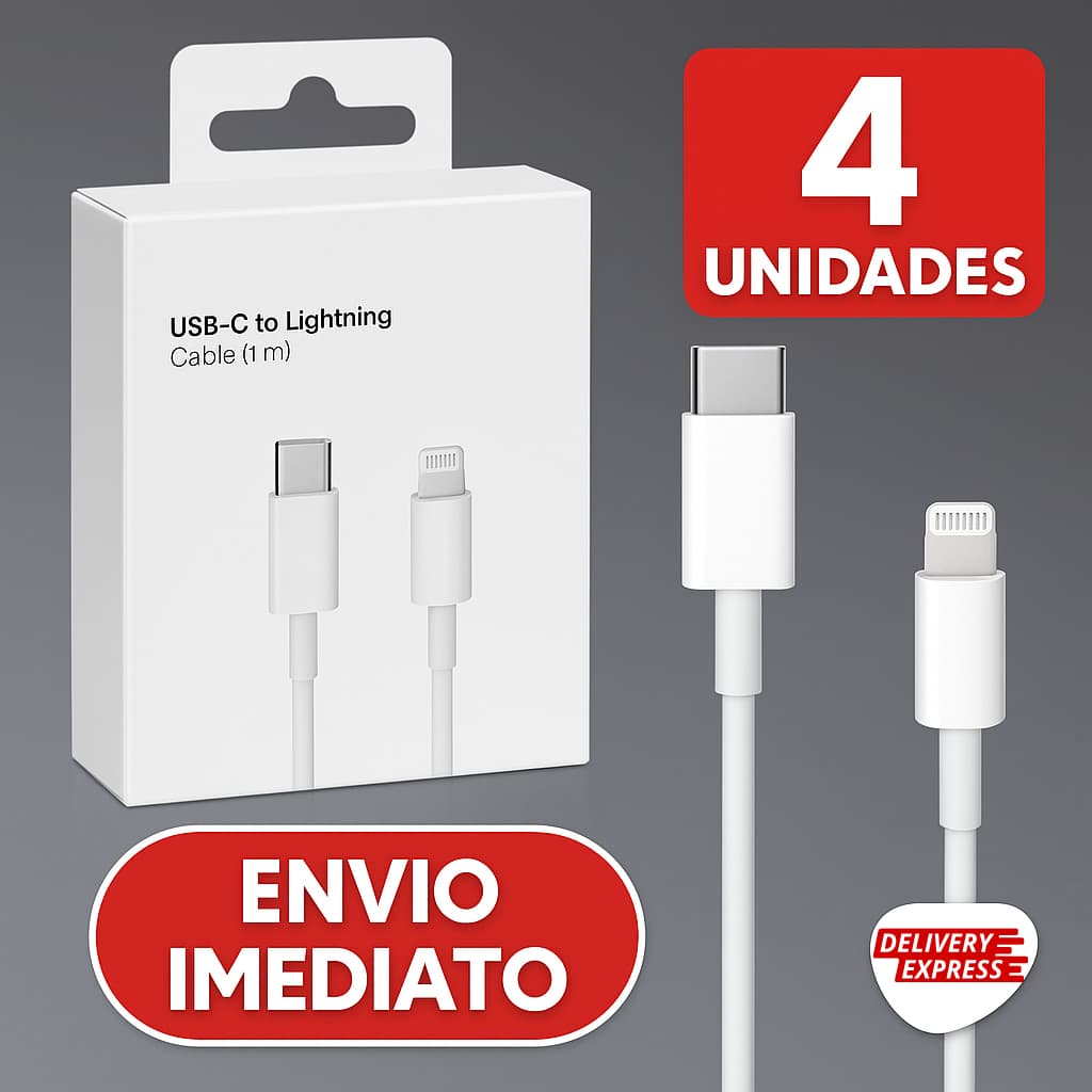 4 Cabos De IPhone Turbo 1 Metro Lightning