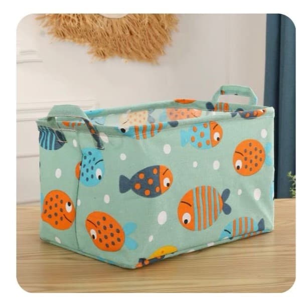 Cesto Infantil Dobrável Retangular Organizador Multiuso