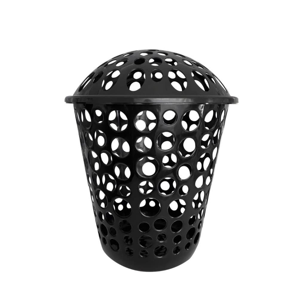 Cesto de Roupas Redondo Telado 36 Litros - Preto