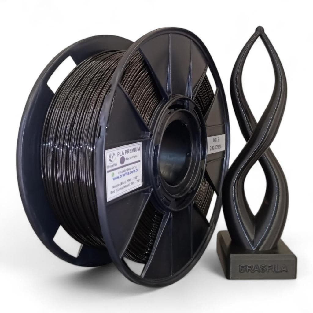 Filamento PLA Premium - 1kg para Impressora 3D FDM - 1,75mm - Brasfila