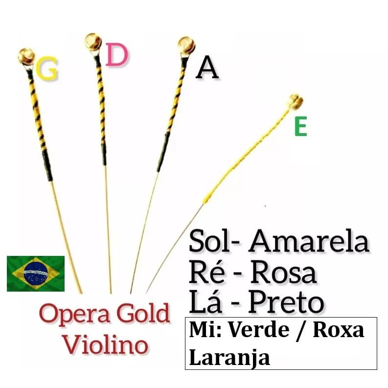 Encordoamento Opera Gold Violino 4/4 Strings Germany Jogo Completo Mi Lá Ré Sol