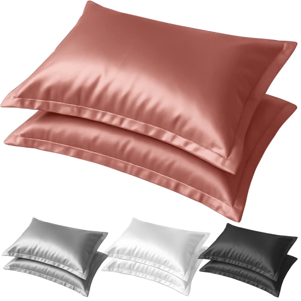 Fronha Cetim Travesseiro Cama Toque de Seda Macio Anti frizz Cabelo 50x70cm Com Aba