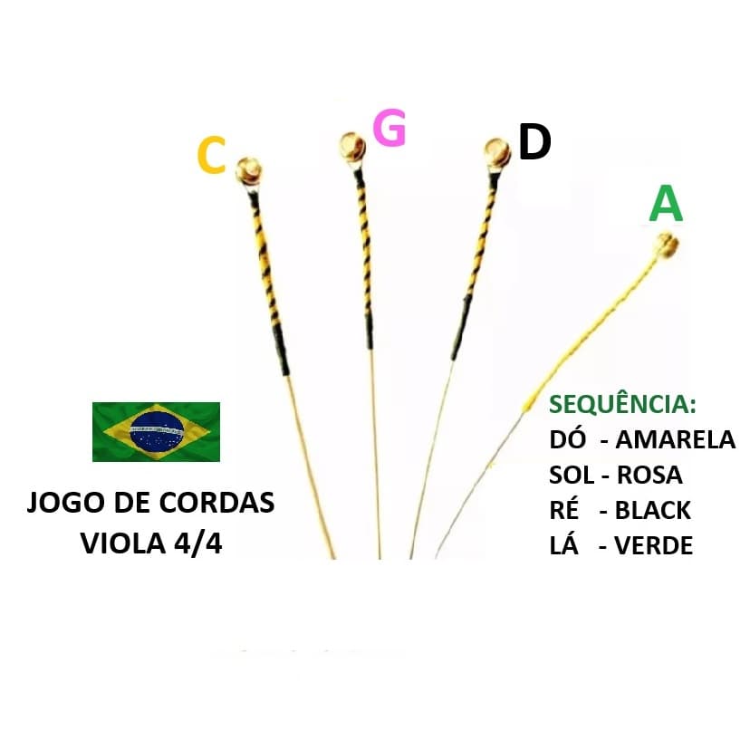 01 JG 04 Cordas VIOLA ÓPERA GOLD Premium Alemã -C-G-D-A- Top