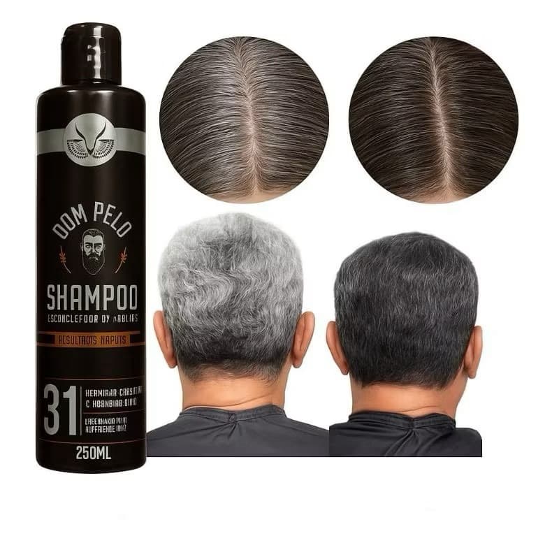 Shampoo Dom Pelo Escurecedor Cabelos Brancos E Grisalhos 250ml