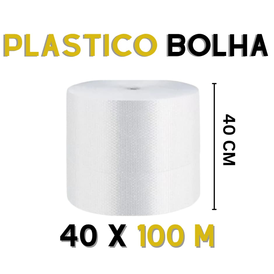 Plástico Bolha 40x100 - EMBALAGENS MATERIAL - !