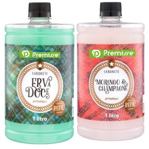 Sabonete Líquido 1Litro para Mãos, Corpo e Rosto - Premisse