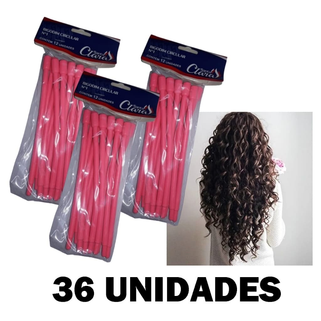 Bigundim Bigodinho Circular N° 1 Kit 36 Unidades - Santa Clara cor: Azul ou Rosa