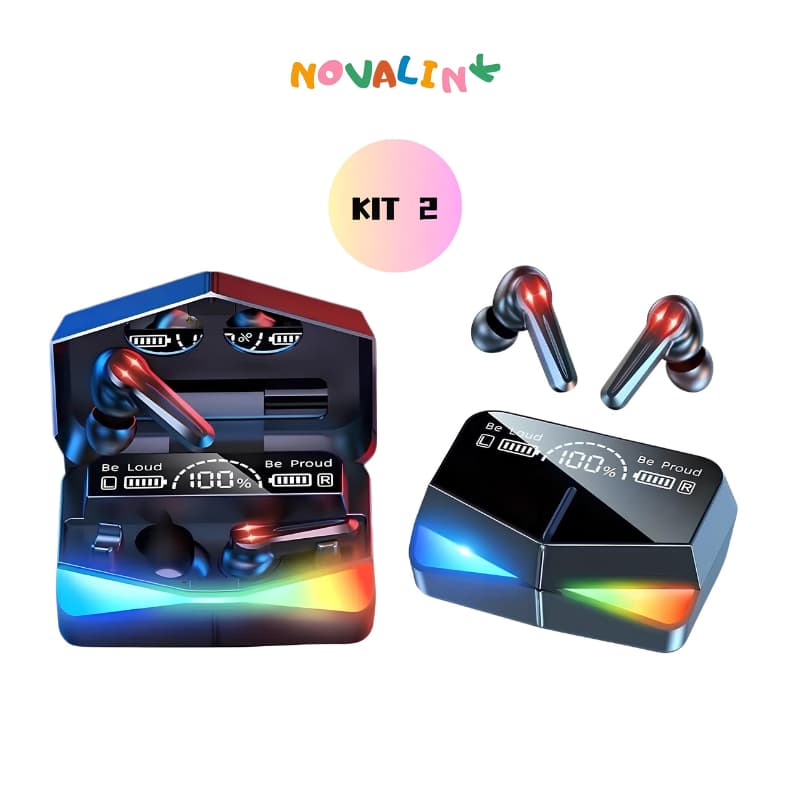 Kit 2 Fones de Ouvido M28 Sem Fio Bluetooth Estéreo Com Controle De Toque Redução De Ruído À Prova D'água